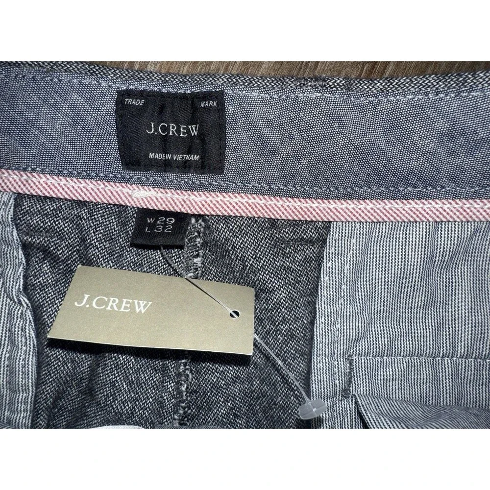 NWT J. Crew 770 Straight Dress Pants Gray Brushed Twill Stretch  Size 29x32 $118